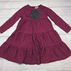 6/7 Hanna Andersson Long Sleeve Dot Dress